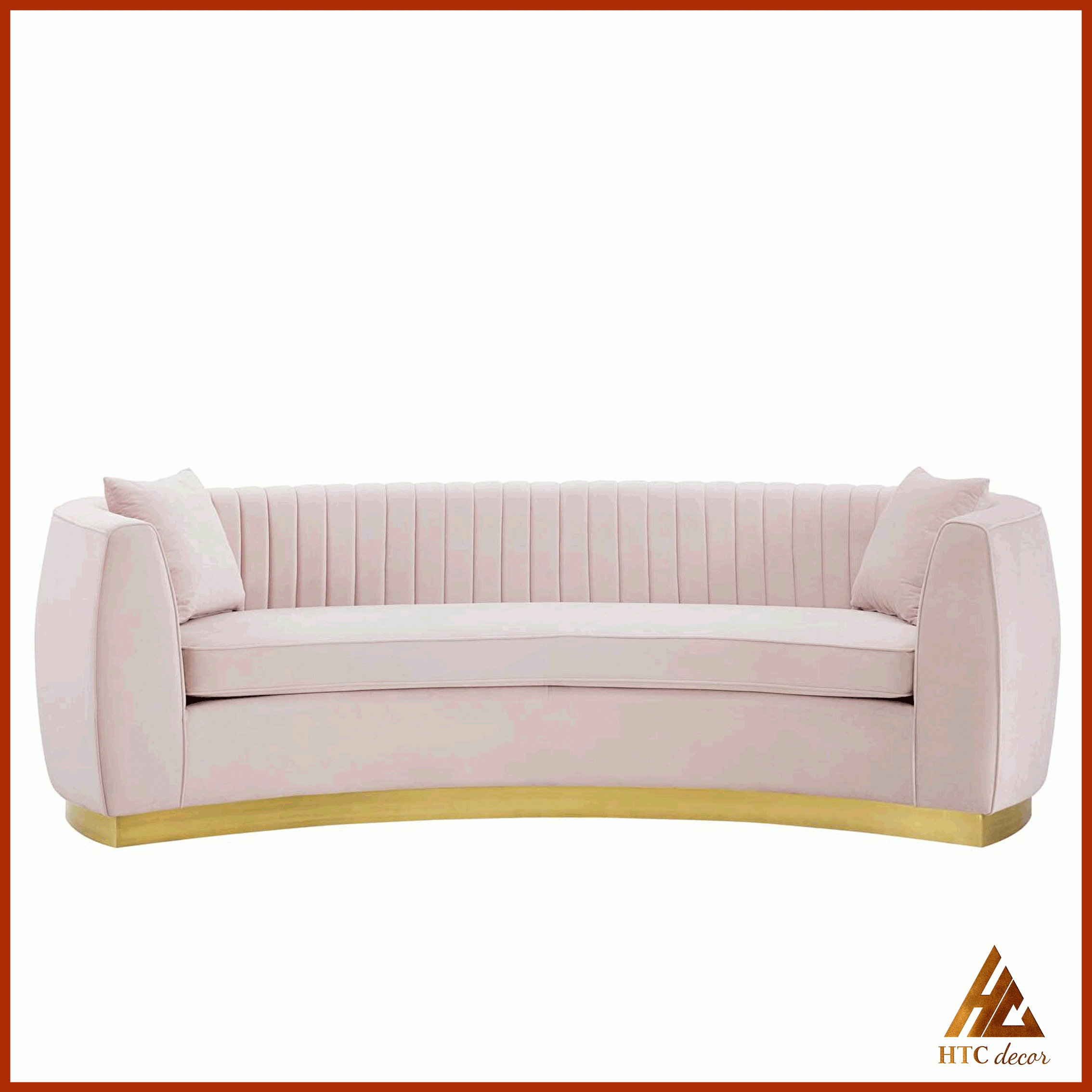 Ghế Sofa Băng Curved Vải Nhung